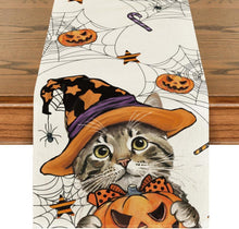 Halloween Tischläufer Katze Herbst Dekor 40x140 cm