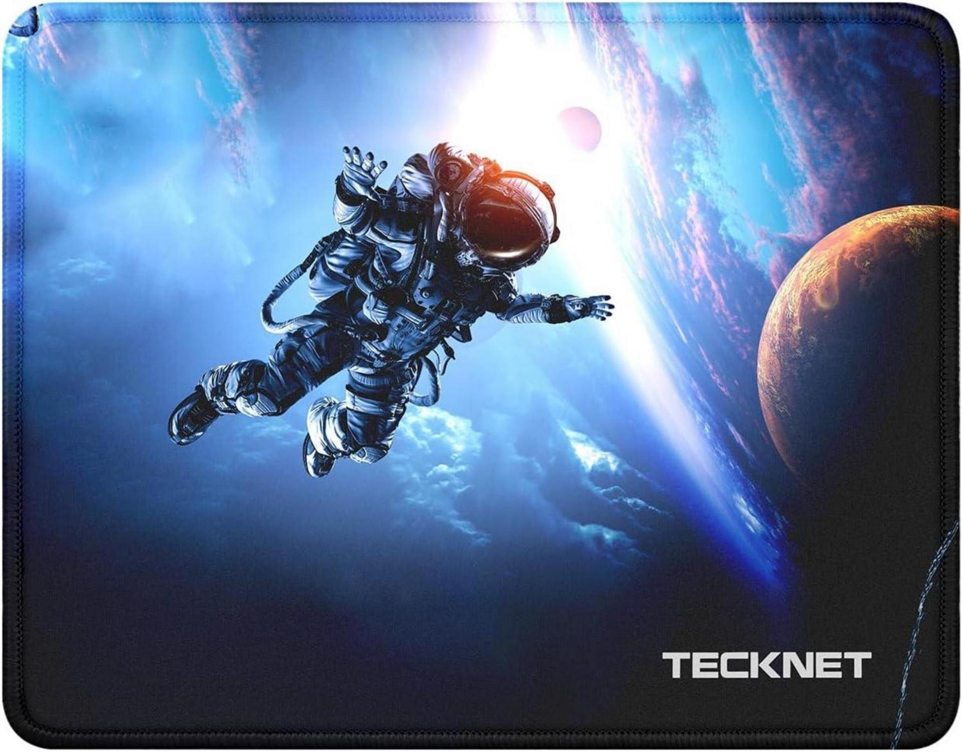 TECKNET Gaming Mousepad Wasserdicht Rutschfester Gummi 28x21cm Blau