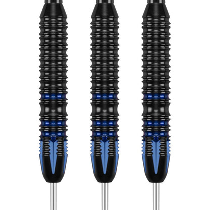 Dartpfeile Profi Set, 12 Stück Steeldarts 24g Rot/22g Blau
