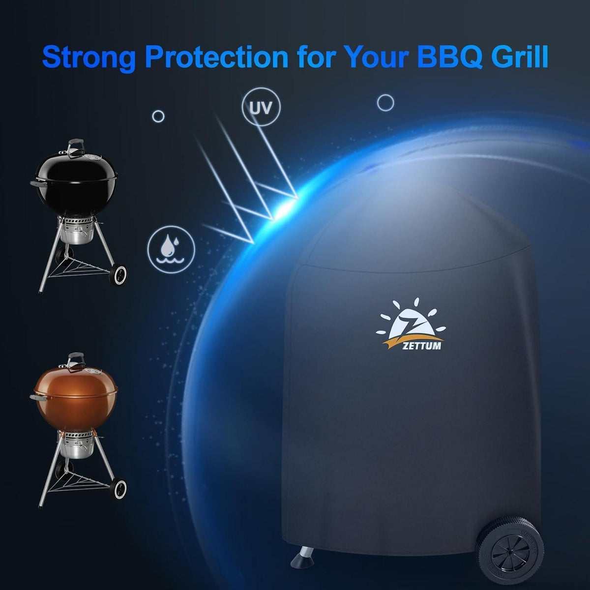 Grillabdeckung 47cm – Wasserdicht & UV-Beständig