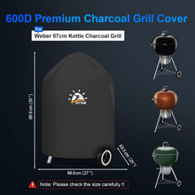 Zettum Kugelgrill Abdeckung 600D Oxford Holzkohle Weber 57