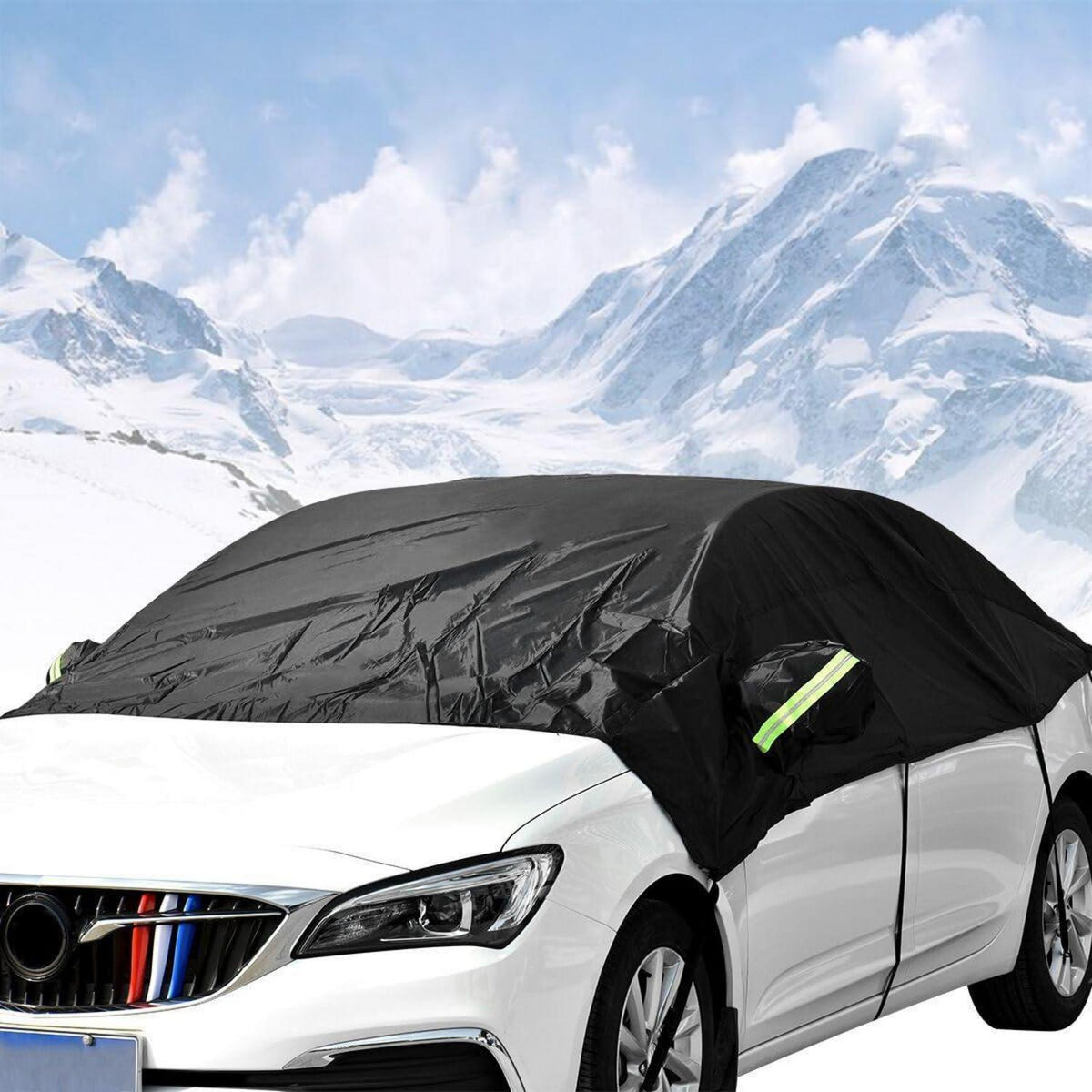 Autoabdeckung Halbgarage mit Frostschutz & Leuchtstreifen