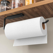 Selbstklebender Küchenrollenhalter aus Aluminium 31 cm Schwarz