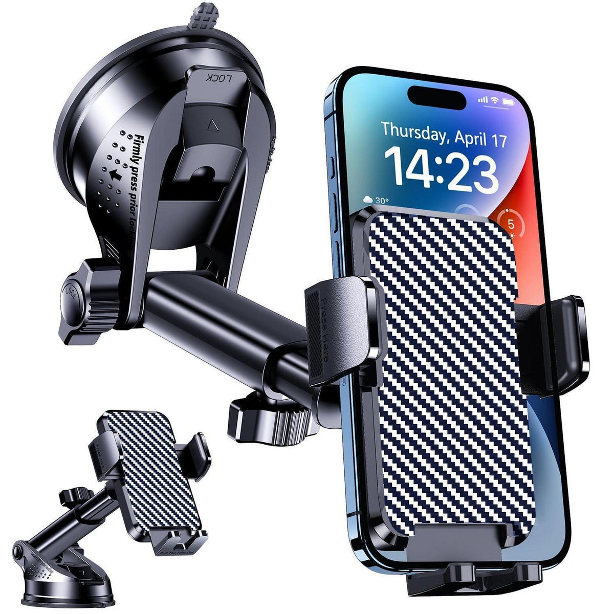 Auto Handyhalterung mit Saugnapf & 360° Drehung