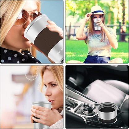 Thermobecher Edelstahl Kaffeebecher Auslaufsicher Isolierbecher 380ML