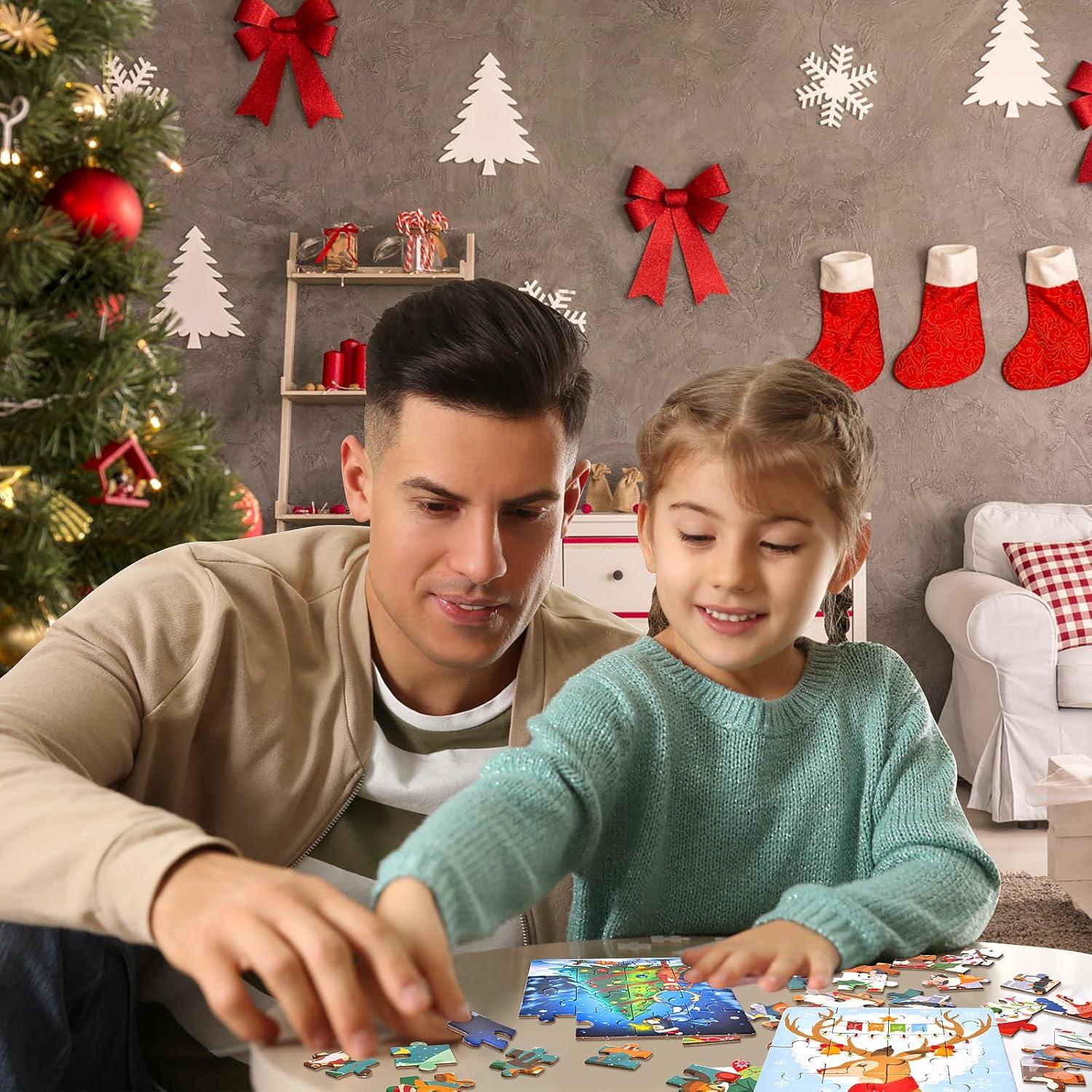 Adventskalender 2024 Weihnachts Puzzles 24 Tage Countdown