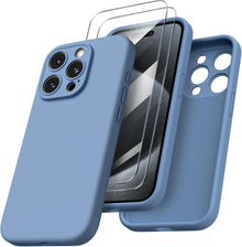 iPhone 15 Pro Hülle Schutzhülle Kameraschutz 2 Schutzfolien Silikon