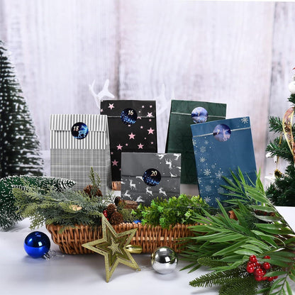 Adventskalender zum Befüllen 24 Weihnachtsmotiv