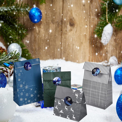 Adventskalender zum Befüllen 24 Weihnachtsmotiv
