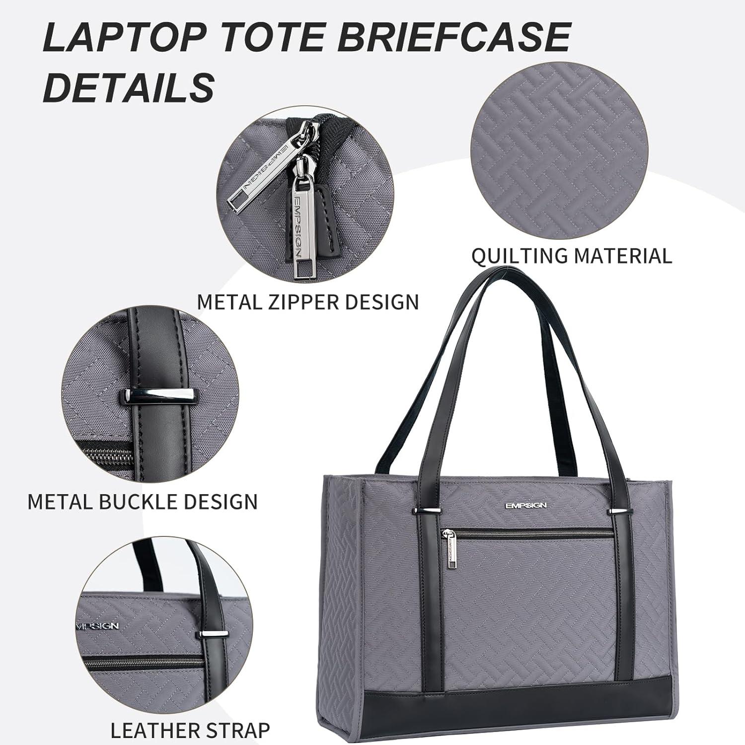 Laptophandtasche 15,6 Zoll grau Aktentasche Business Notebooktasche