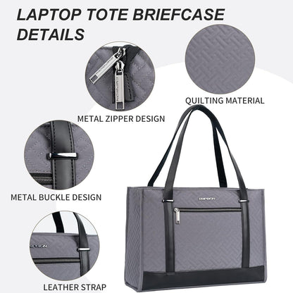 Laptophandtasche 15,6 Zoll grau Aktentasche Business Notebooktasche