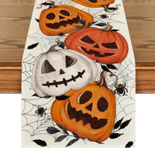 Halloween Tischläufer Kürbisse Spinnennetz Dekor 40x100 cm