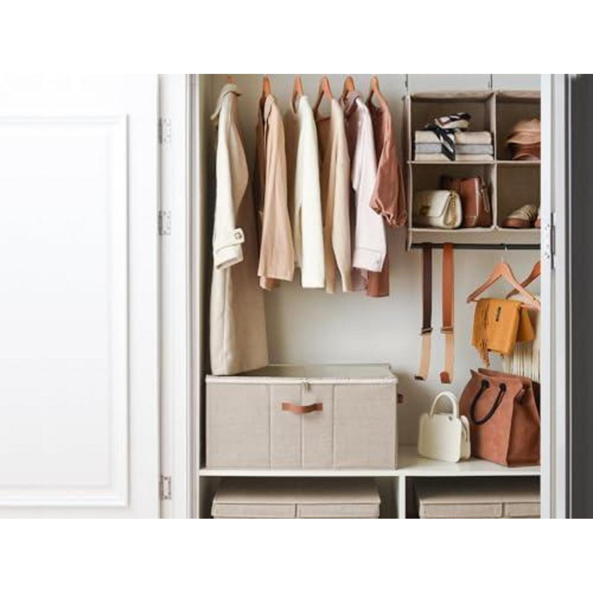 Faltbarer Schuh Organizer für 24 Paar – Braune Schuhbox