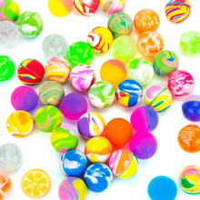 50er Pack Flummis 25 mm Hüpfbälle bunt gemustert