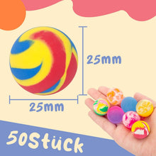 50 Stück Flummies für Kinder 25mm Springball Bunte Hüpfbälle