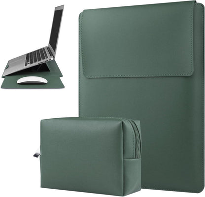 Laptop Hülle 15,3 Zoll MacBook Air M2 A2941 2023 Leder Tasche Grün