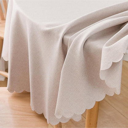 Runde Baumwoll-Leinen Tischdecke 280cm – Schmutzabweisend & Wasserfest