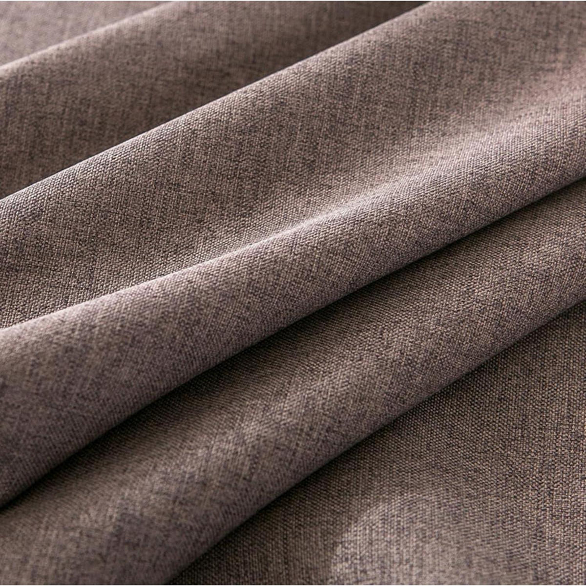 Runde Baumwoll-Leinen Tischdecke schmutzabweisend 240cm Dunkelbraun