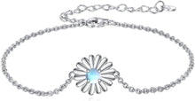 Gänseblümchen Mondstein Armband 925 Silber Verstellbarer Schmuck