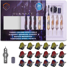 Turnart Profi Steel Dartpfeile Set 24g Metallspitze 9 Stück