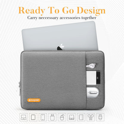Laptop Hülle Tasche 13,3-14 Zoll MacBook Air Pro Schutzhülle Sleeve Grau