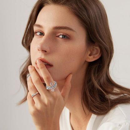 Verstellbarer Anti-Stress Ring Set für Damen – Angstabbau & Fidget