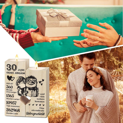 Holz Kerzenständer 30. Hochzeitstag Geschenk Perlenhochzeit