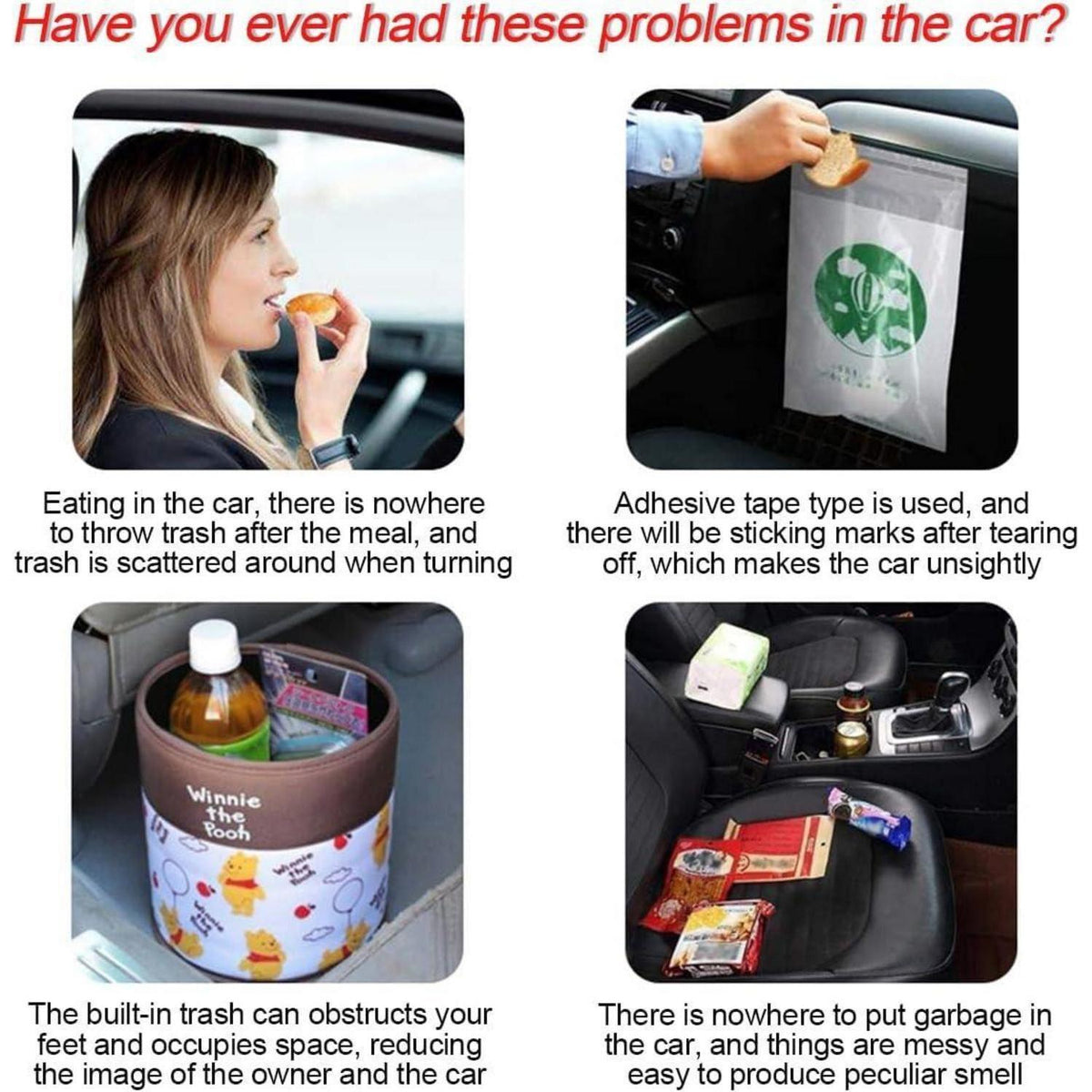 Tragbarer Auto Mülleimer – Aufhänger für Auto, Van & Outdoor
