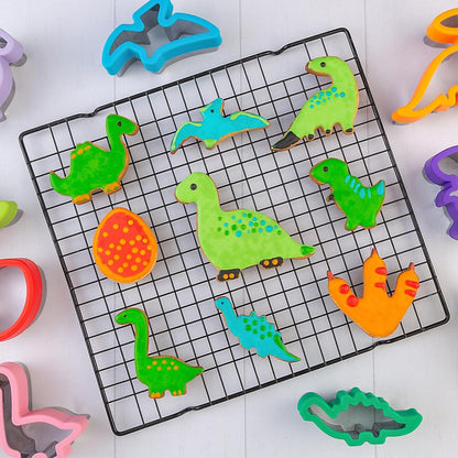Dinosaurier Ausstecher Set 9-teilig aus Edelstahl für Kinder