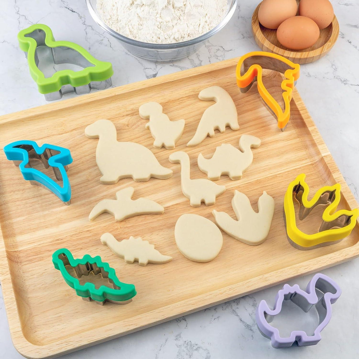 Dinosaurier Ausstecher Set 9-teilig Edelstahl Plätzchenausstecher