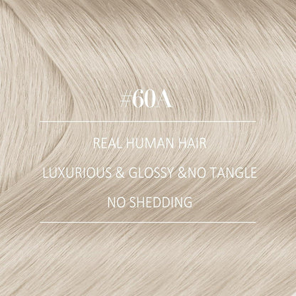 Platinblondes Echthaar-Tresse, 40cm, 100g - Natürliche Haarverlängerung