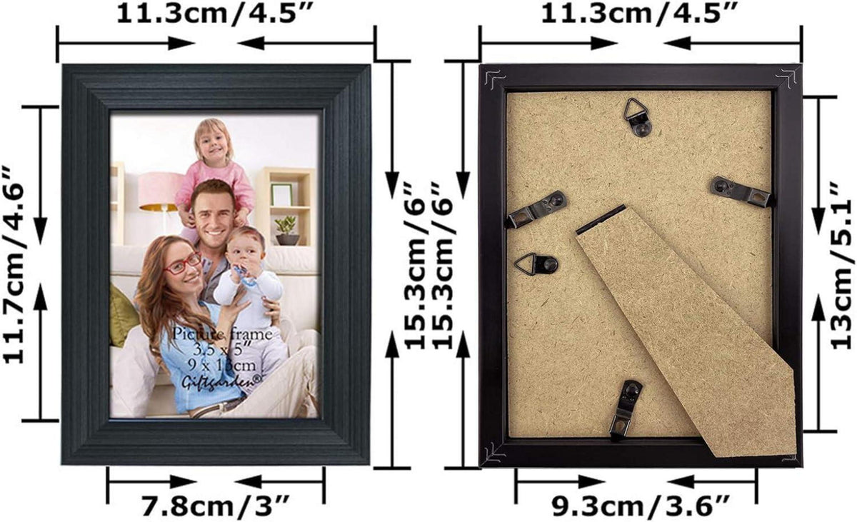 Bilderrahmen Set 12 Stück 9x13 cm Schwarz Fotorahmen Collage