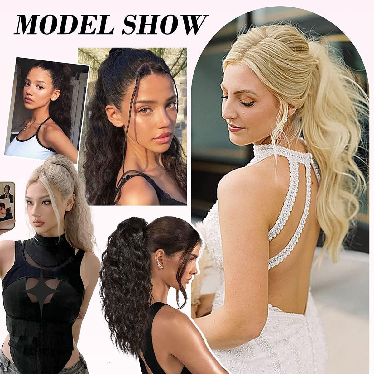 Lockiger Pferdeschwanz Clip-in Haarverlängerung 18 Zoll Weinrot