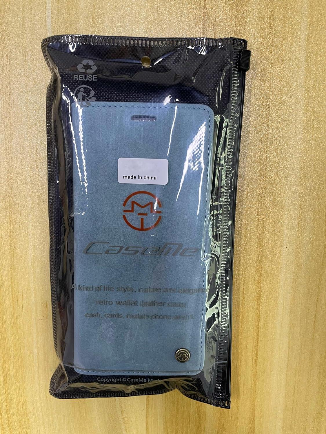 Samsung Galaxy A14 Handyhülle 5G/4G Premium Leder RFID Klapphülle - HellBlau