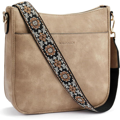 BOSTANTEN Damen Handtasche mittelgroß Leder Schultertasche
