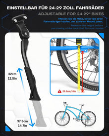 Fahrradständer Seitenständer 24-29 Zoll verstellbar 32-37,5