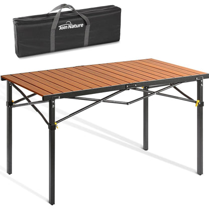 Klapptisch für 6 Personen, 118x70cm, Holzoptik, bis 100kg belastbar