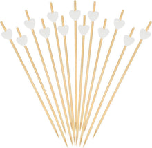 Holzspieße Cocktail Sticks 100 Stück Herzen 12 cm Fingerfood