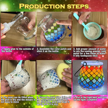 DIY Mosaik Laternen Bastelset Kinder Mädchen Jungs - Lila