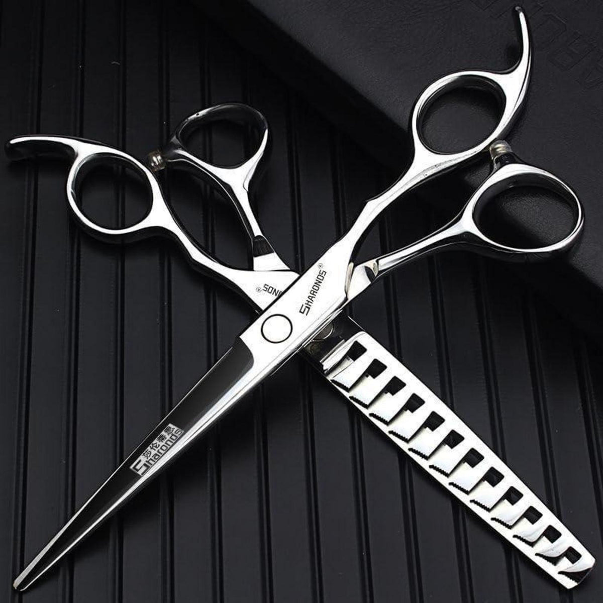 Professionelle Haarschneidemaschine Set mit Friseurschere (6,5-7,5 Zoll)