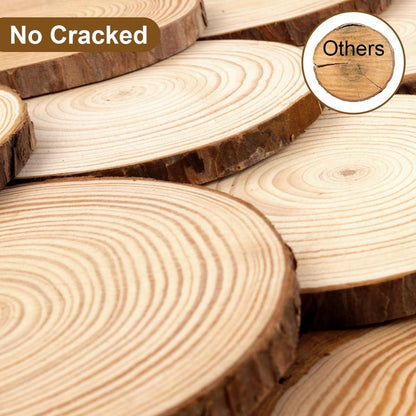 Philorn Holzscheiben 10er Set Ø 13-14 cm Baumscheiben Natur Zum Basteln & Dekorieren