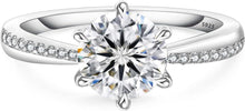 Moissanite Verlobungsring 1.5 Karat D Diamant 925 Silber White Gold