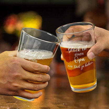 Bierglas für Opa mit Gravur 15oz - WeihnachtsgeschenkInputBorder