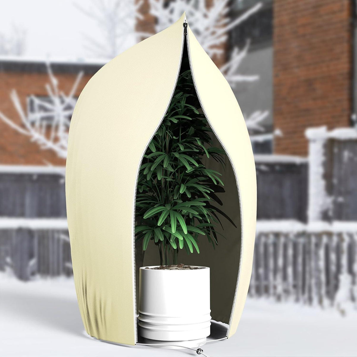Pflanzenschutzhaube Frostschutz 80x120cm mit Reißverschluss & Zugband