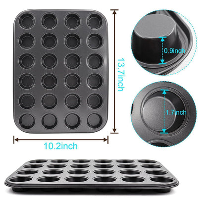 Muffin-Backform Set | 2 Antihaft-Formen (24 Tassen)