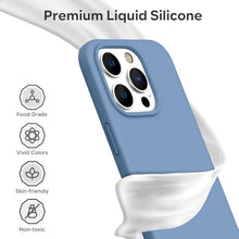 iPhone 15 Pro Max Stoßfeste Silikonhülle Mikrofaser Blau