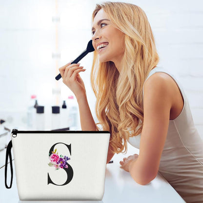 Aucuu Kosmetiktasche Damen Leinwand Make-up Groß Kapazität