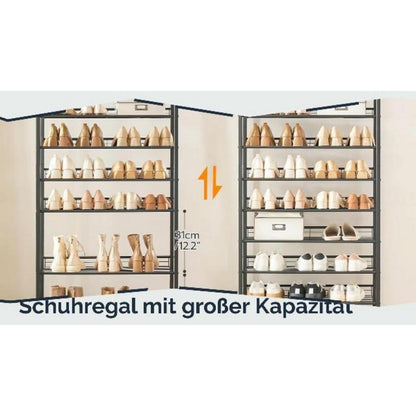 Großes Schuhregal 12 Etagen – Schuhablage für 35-45 Paar
