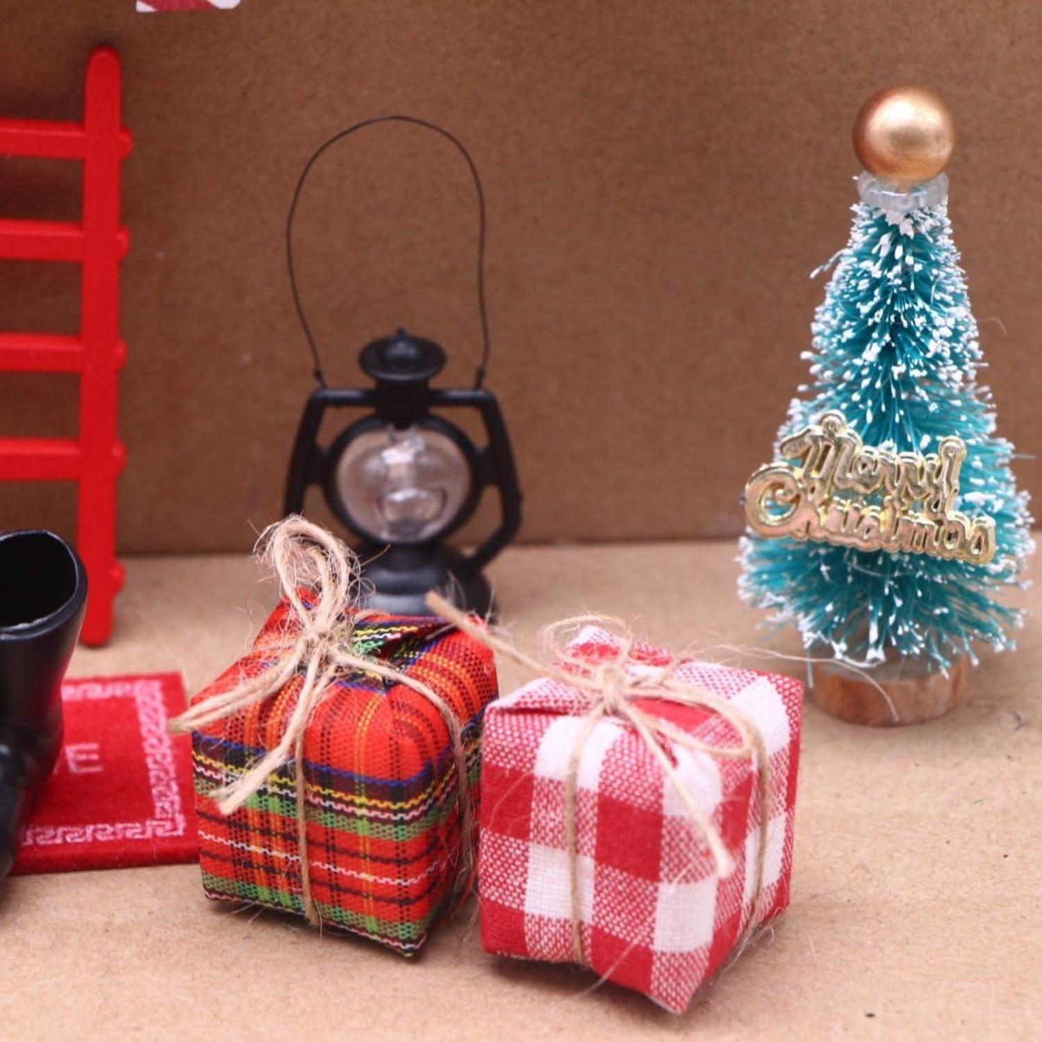 Mini Wichteltür Zubehör Set Weihnachten Holz