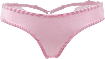 ohyeahlady Thong Brazilian Slip Damen Sexy Spitze Unterwäsche 2er Pack XS-S Rosa